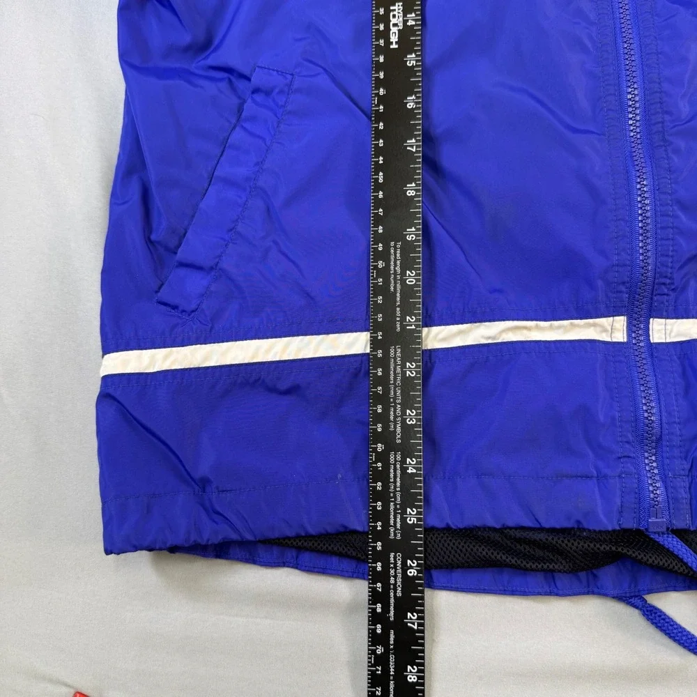 Y2K Vintage Nike Blue White Black Track Jacket Windbreaker athletic Men Sz M zip